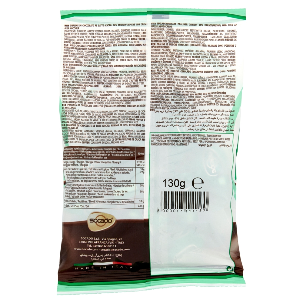 Socado Piaceri alla nocciola 130 g