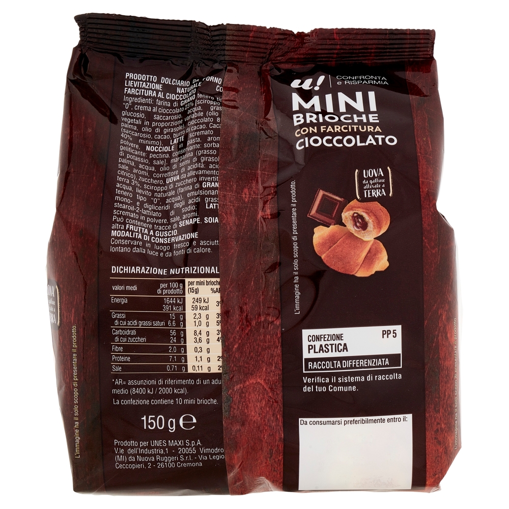 Minibrioche con Farcitura al Cioccolato U! Confronta e Risparmia