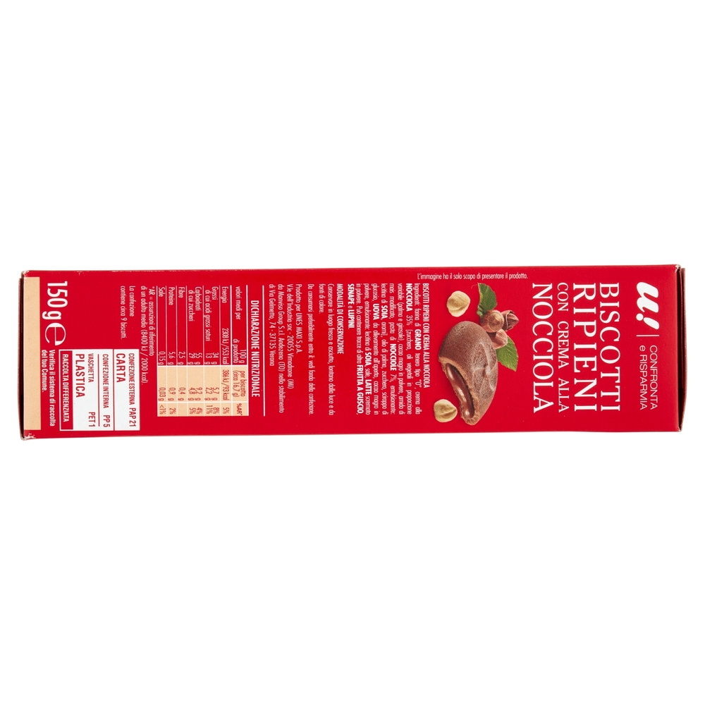 Biscotti Ripieni con Crema alla Nocciola U! Confronta e Risparmia