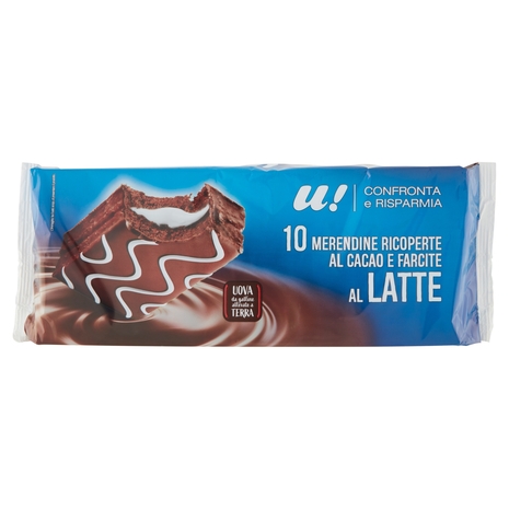 10 Merendine Ricoperte al Cacao e Farcite al Latte U! Confronta e Risparmia