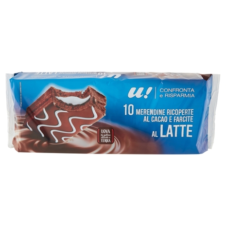 10 Merendine Ricoperte al Cacao e Farcite al Latte U! Confronta e Risparmia