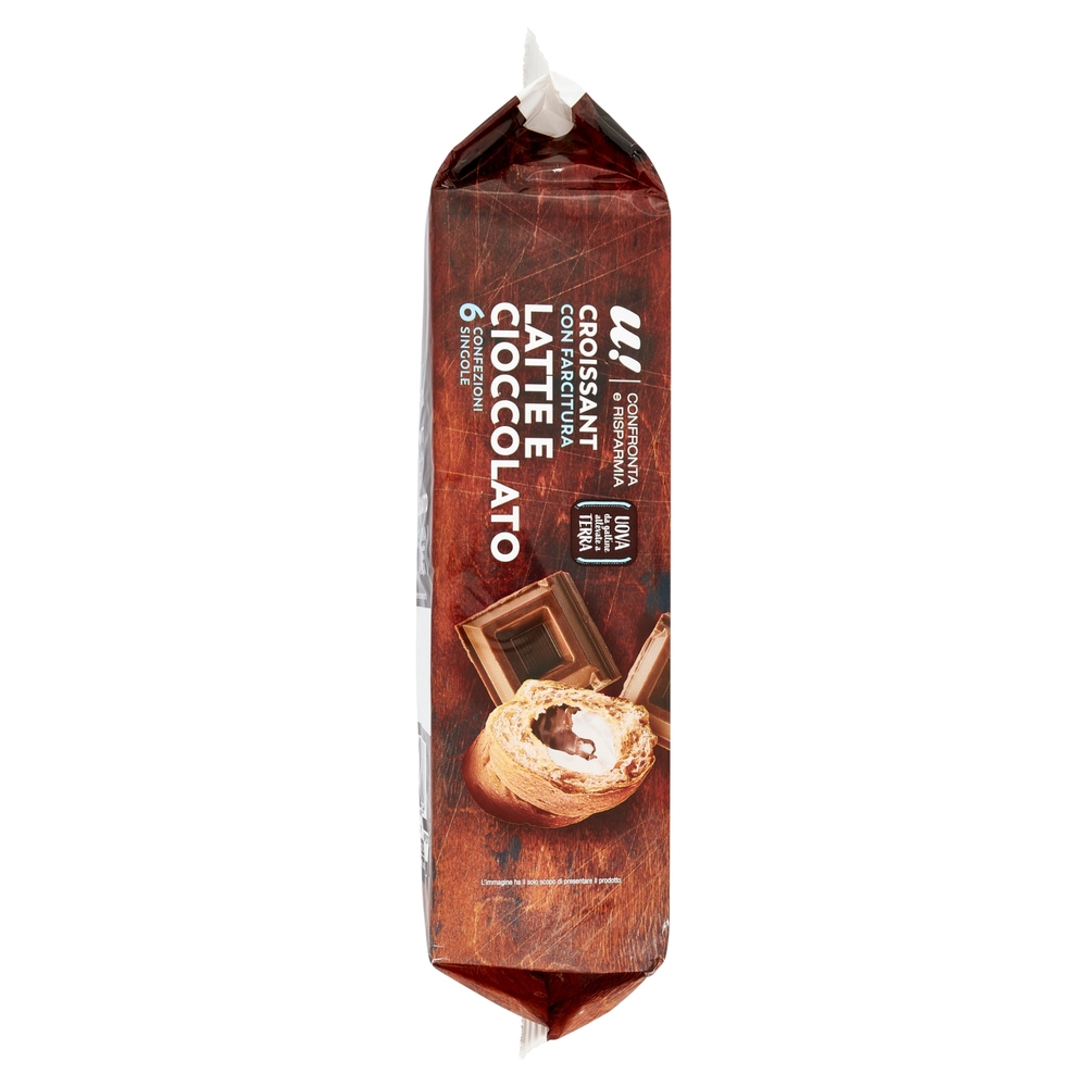 6 Croissant con Farcitura Latte e Cioccolato U! Confronta e Risparmia