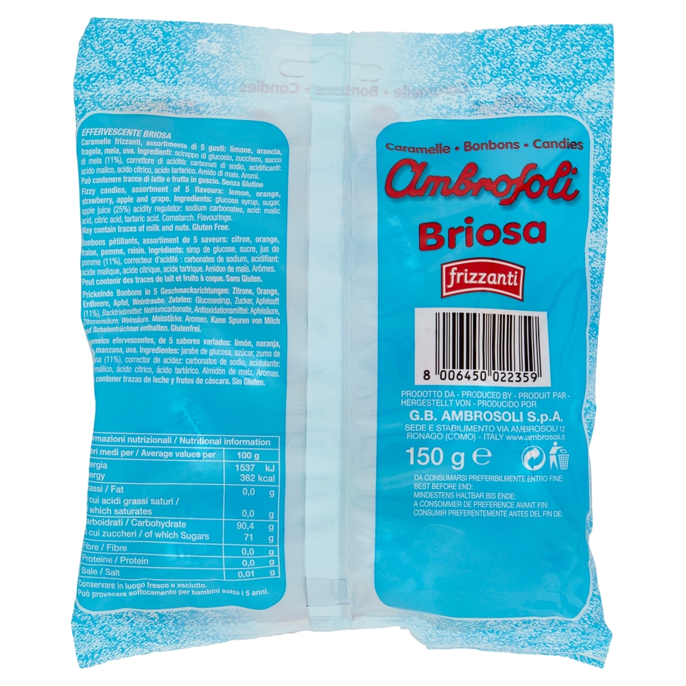Ambrosoli Caramelle Briosa frizzanti  150 g