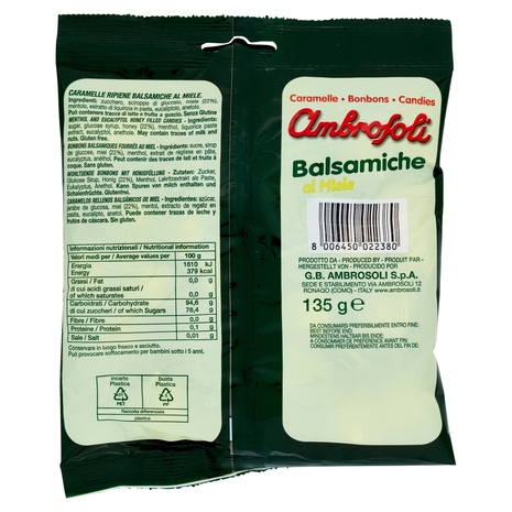 Ambrosoli Caramelle Balsamiche al Miele 135 g