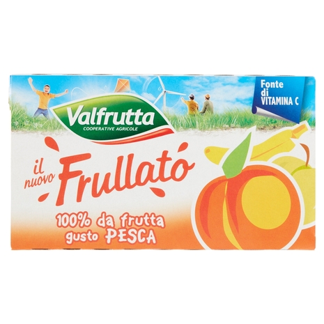 Valfrutta il nuovo Frullato 100% da frutta gusto Pesca 3 x 125 ml
