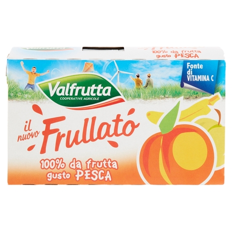 Valfrutta il nuovo Frullato 100% da frutta gusto Pesca 3 x 125 ml