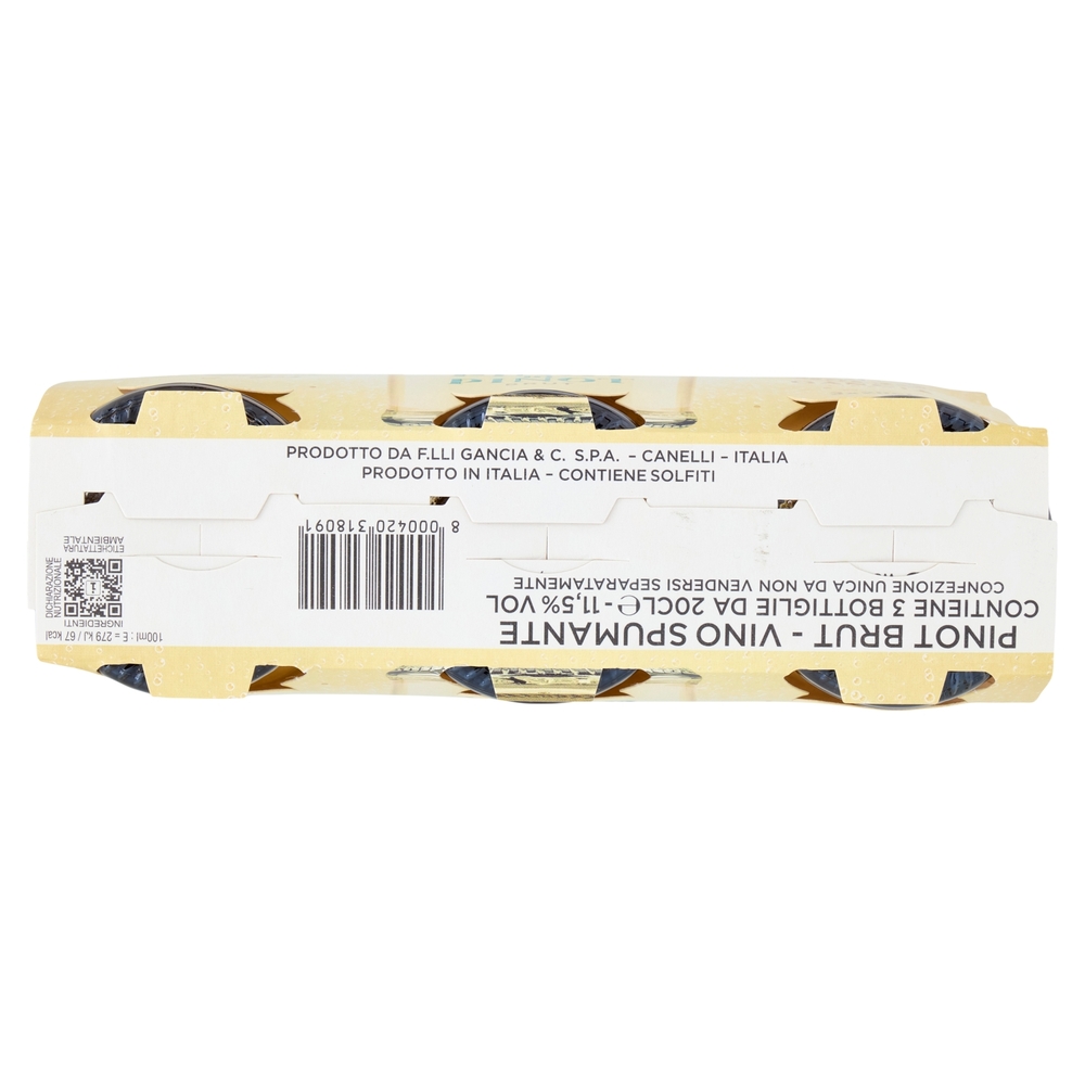 Gancia Pinot di Pinot Brut Vino Spumante 3 x 20 cl