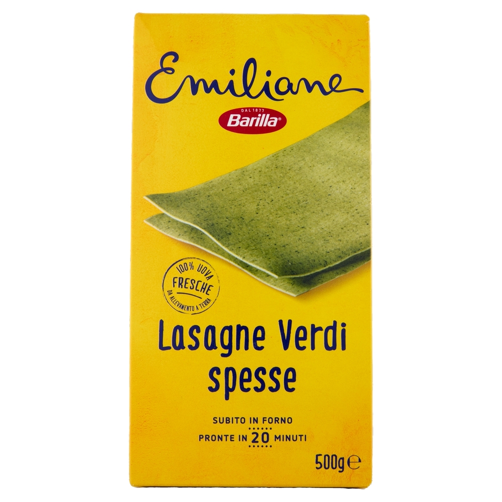 Barilla Emiliane Lasagne Verdi Pasta all'Uovo 500 g