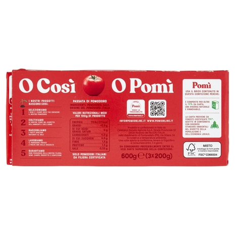 Pomì Passata di Pomodoro 3 x 200 g
