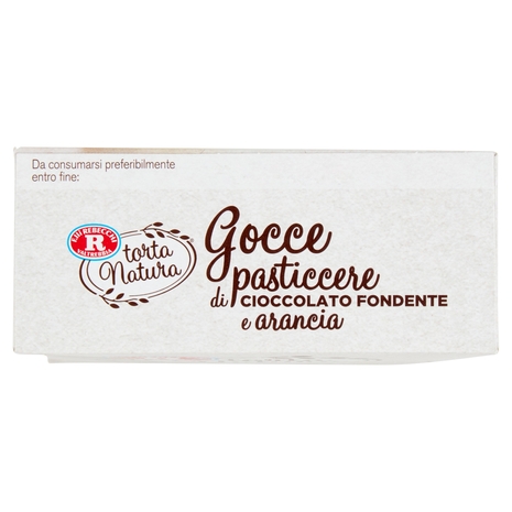 F.lli Rebecchi Valtrebbia torta Natura Gocce pasticcere di Cioccolato Fondente e arancia 90 g