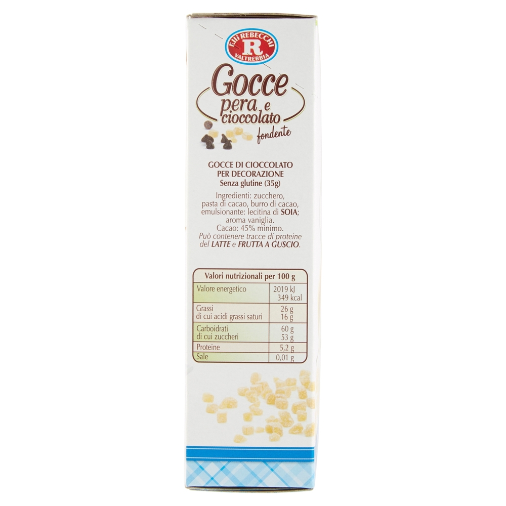 F.lli Rebecchi Valtrebbia dolci decori Gocce pera e cioccolato fondente 90 g