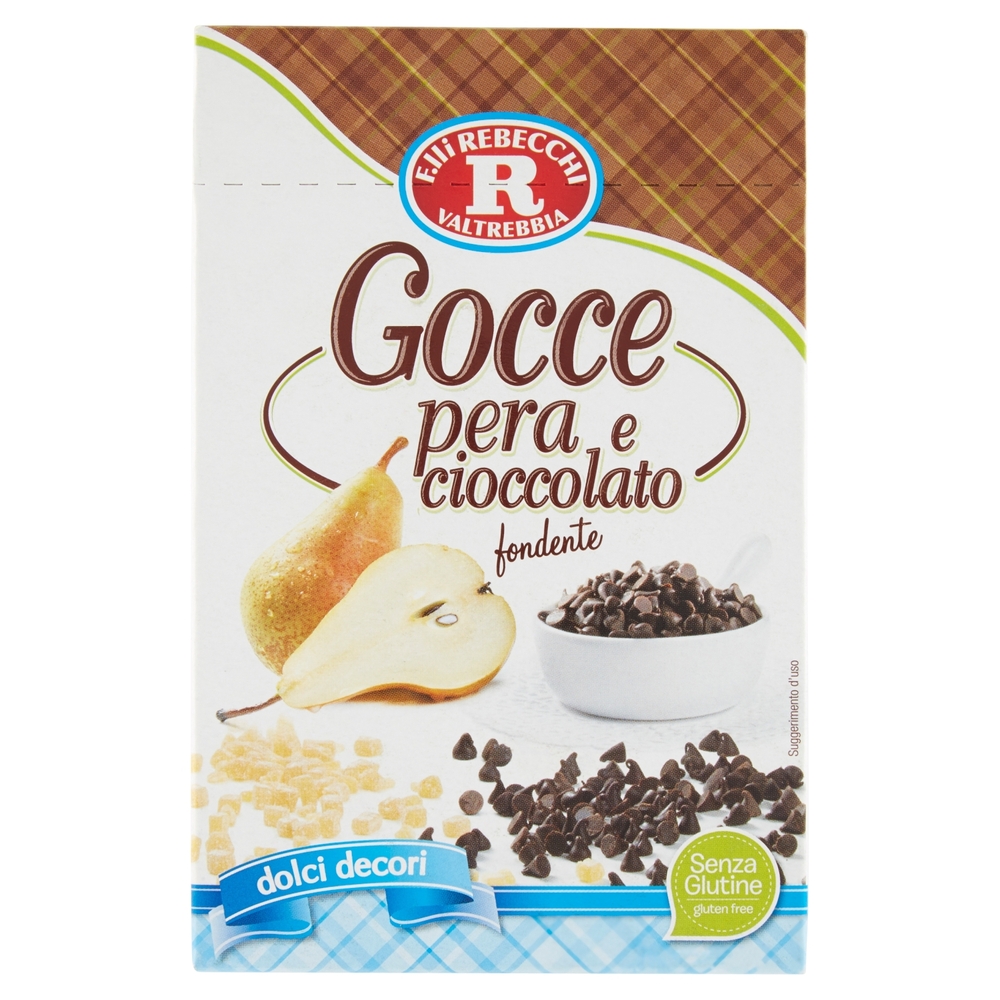 F.lli Rebecchi Valtrebbia dolci decori Gocce pera e cioccolato fondente 90 g
