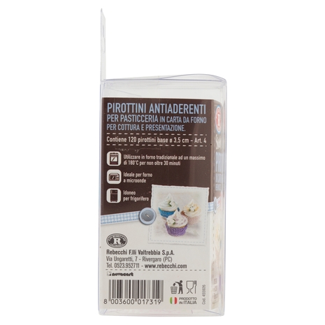 F.lli Rebecchi Valtrebbia I Love Shabby Chic Pirottini in Carta da Forno per Pasticceria 120 pz