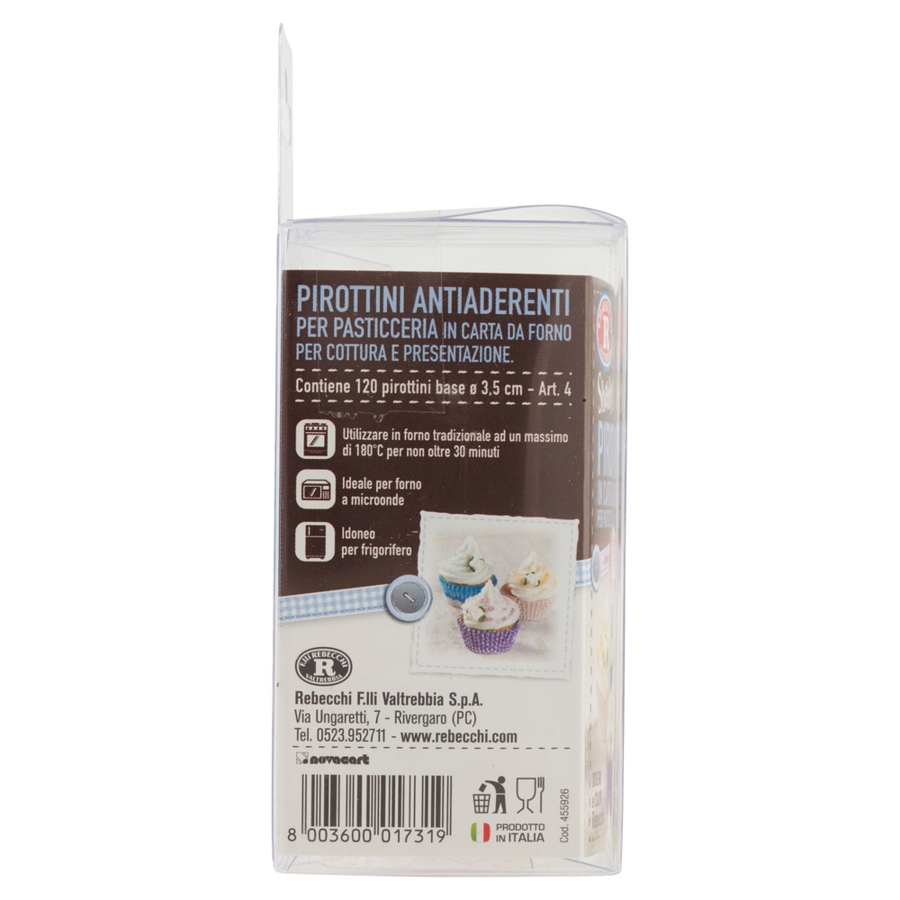 F.lli Rebecchi Valtrebbia I Love Shabby Chic Pirottini in Carta da Forno per Pasticceria 120 pz