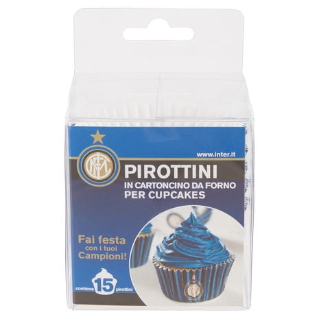 Pirottini in Cartoncino da Forno per Cupcakes Inter ø 5 cm 15 pz