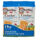 Mulino Bianco Cracker Salati Senza Granelli di Sale in Superficie Bipacco 2x500g
