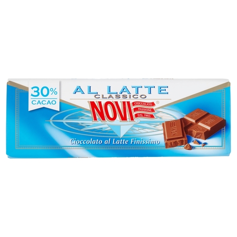 Novi al latte 30% Cacao Classico Cioccolato al Latte Finissimo 200 g
