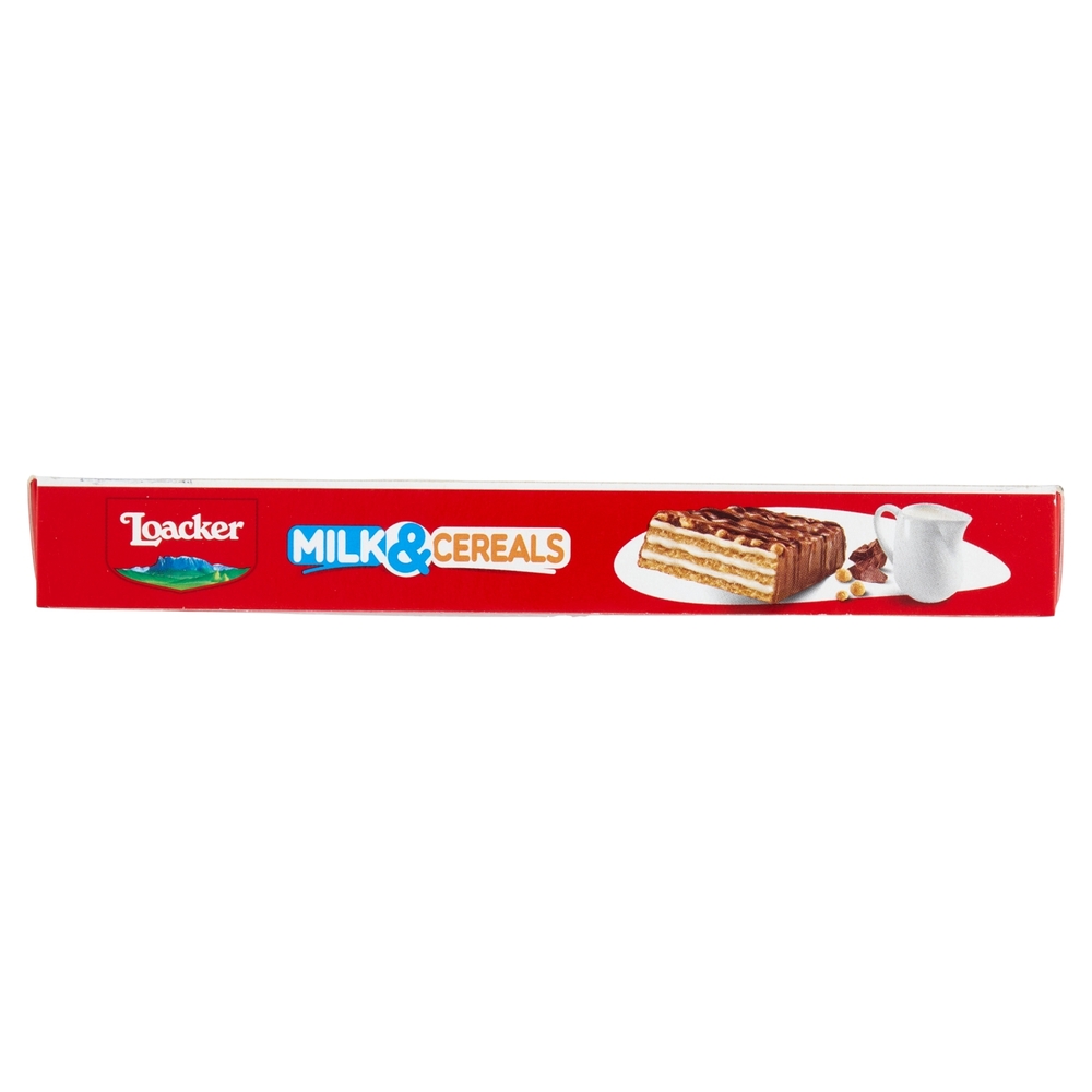 Loacker Milk & Cereals Barrette di Wafer e Cioccolato al Latte con crema al Latte 25gx4