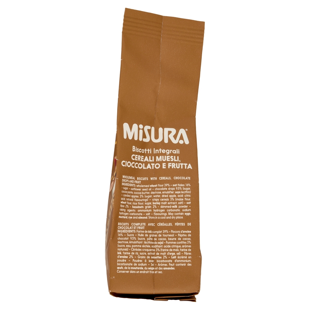 Misura Fibrextra Biscotti Muesli con Cereali, Cioccolato e Frutta 230 g