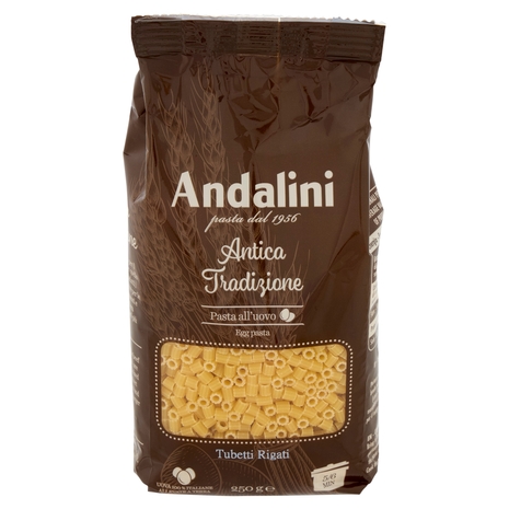 Andalini Antica Tradizione Pasta all'uovo Tubetti Rigati 250 g