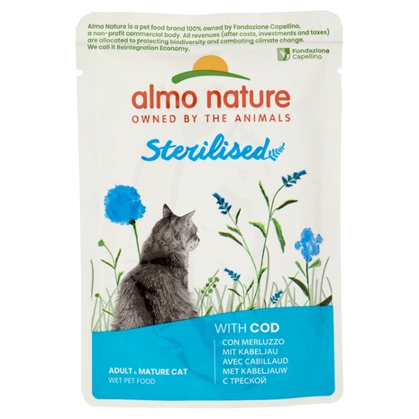 almo nature Sterilised Adult & Mature Cat con Merluzzo 70 g