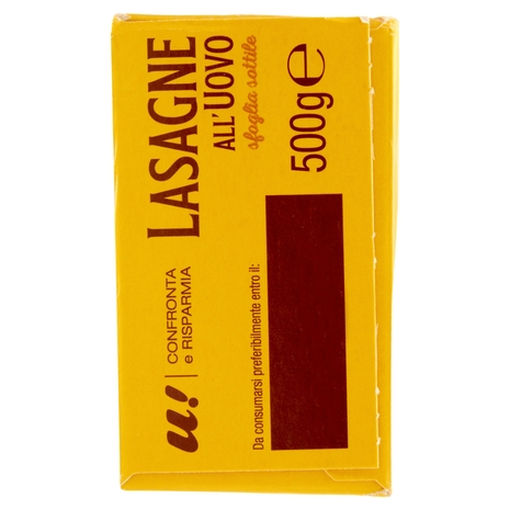 Lasagne all'Uovo U! Confronta e Risparmia