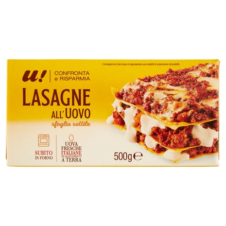 Lasagne all'Uovo U! Confronta e Risparmia