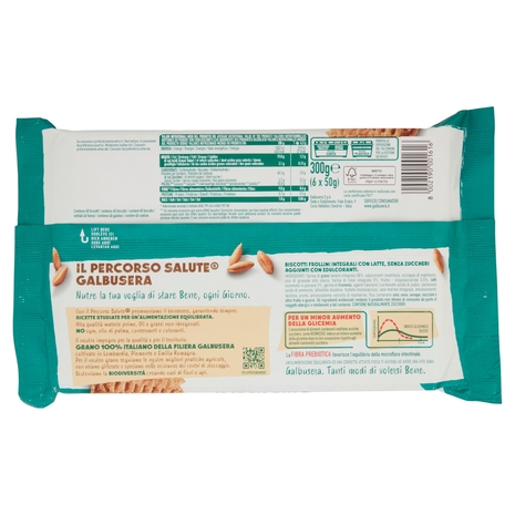 Galbusera BuoniCosì Senza Zuccheri aggiunti con Latte Intero e 10% di Fibre 6 x 50 g