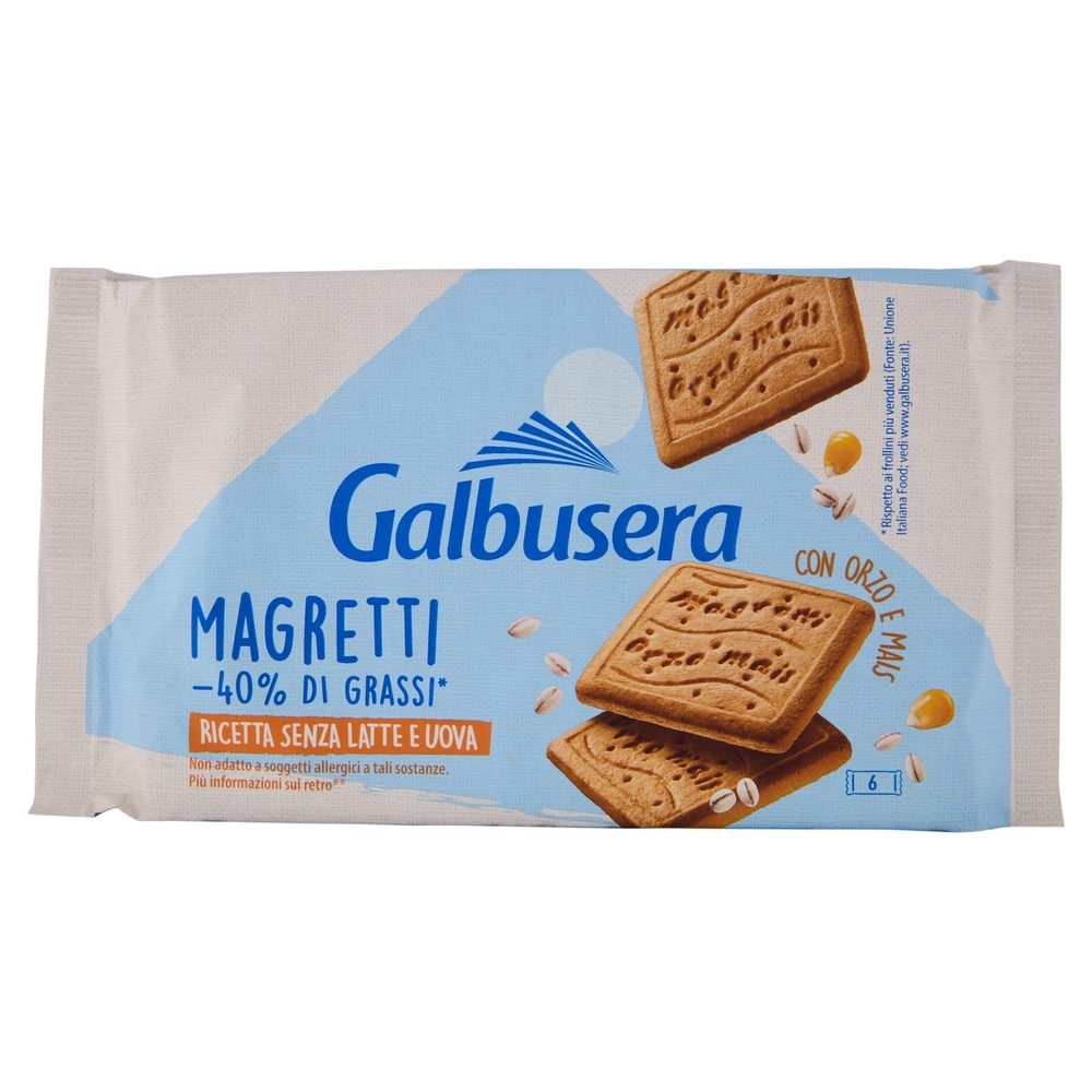 Galbusera Magretti i Leggeri con Orzo e Mais 6 x 58,3 g