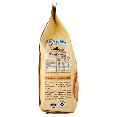 Mulino Bianco Galletti Biscotti con Latte Fresco 100% Italiano 800g