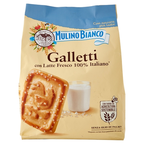 Mulino Bianco Galletti Biscotti con Latte Fresco 100% Italiano 800g