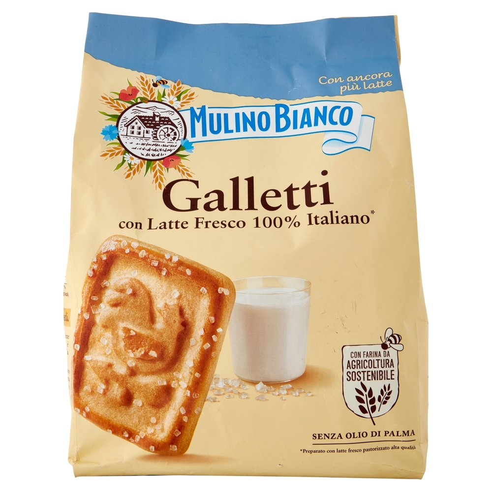 Mulino Bianco Galletti Biscotti con Latte Fresco 100% Italiano 800g