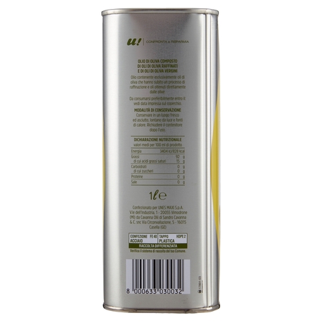 Olio di Oliva Composto di Oli di Oliva Raffinati e di Oli di Oliva Vergini U! Confronta e Risparmia