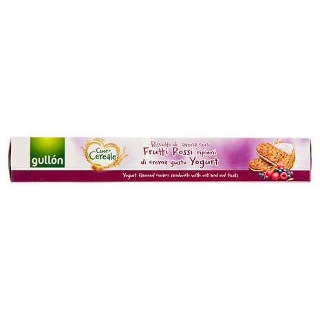 gullón Cuor di Cereale Biscotti di avena con Frutti Rossi ripieni di crema gusto Yogurt 5 x 44 g