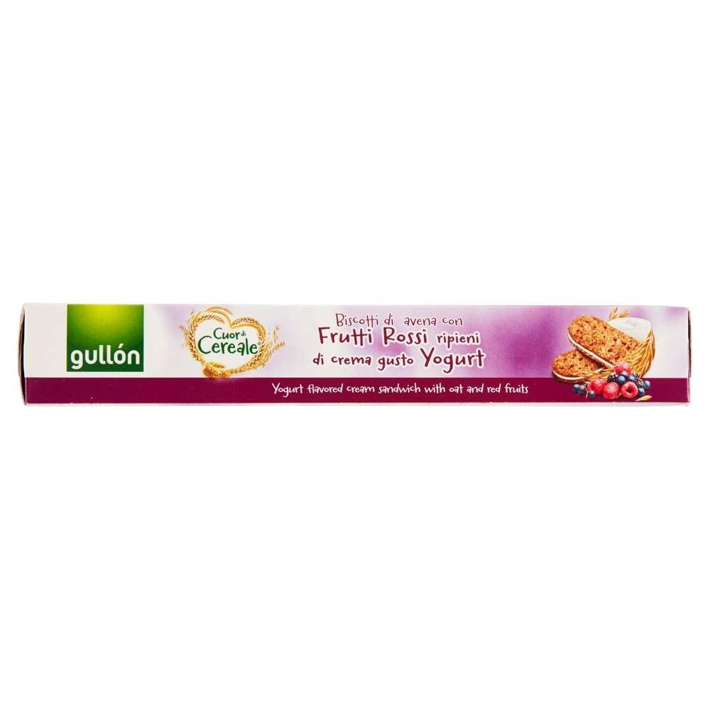 gullón Cuor di Cereale Biscotti di avena con Frutti Rossi ripieni di crema gusto Yogurt 5 x 44 g