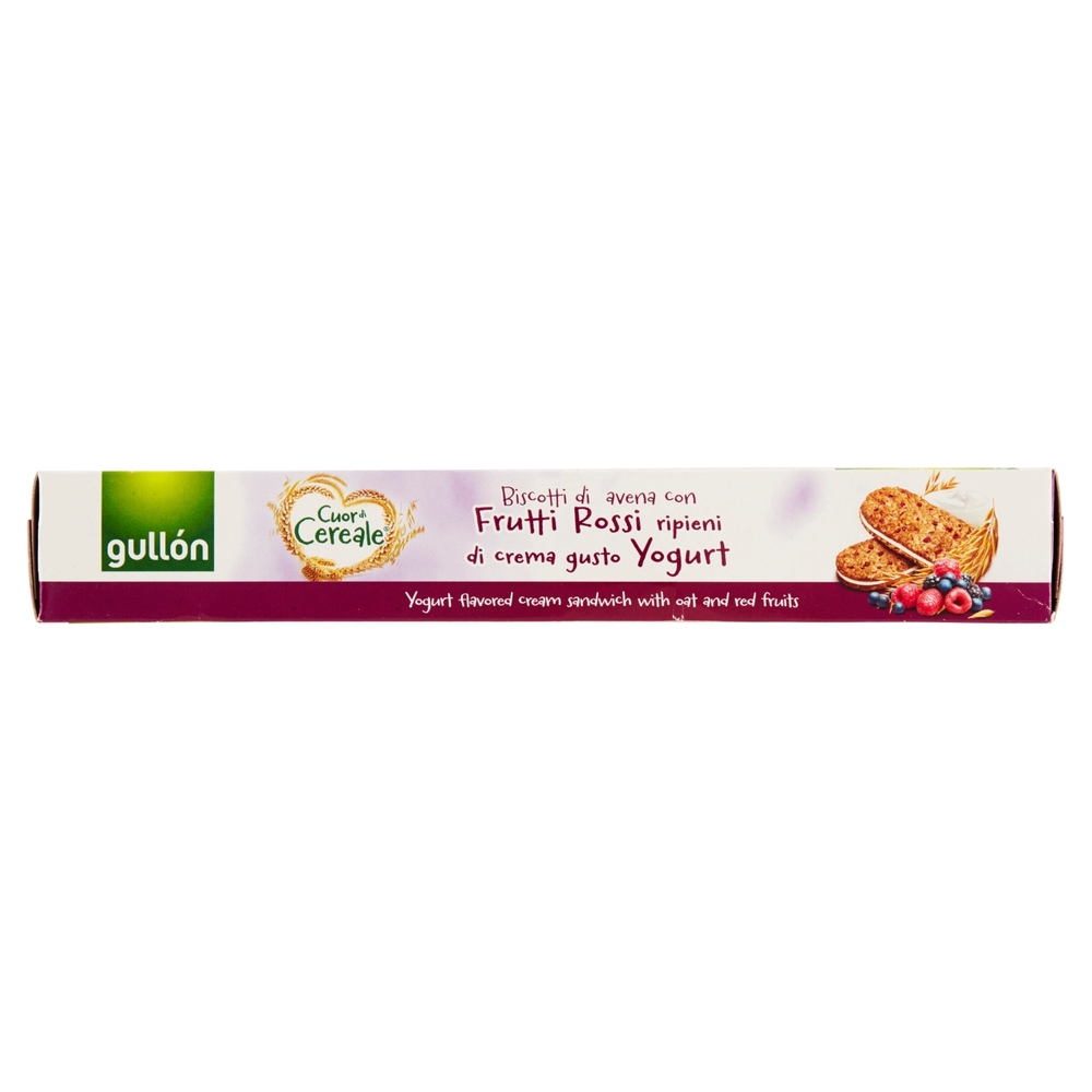 gullón Cuor di Cereale Biscotti di avena con Frutti Rossi ripieni di crema gusto Yogurt 5 x 44 g