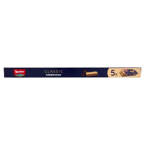 Loacker Classic Cremkakao Wafer con crema al Cioccolato e Cacao Nobile dell'Ecuador Wafers 45gx5