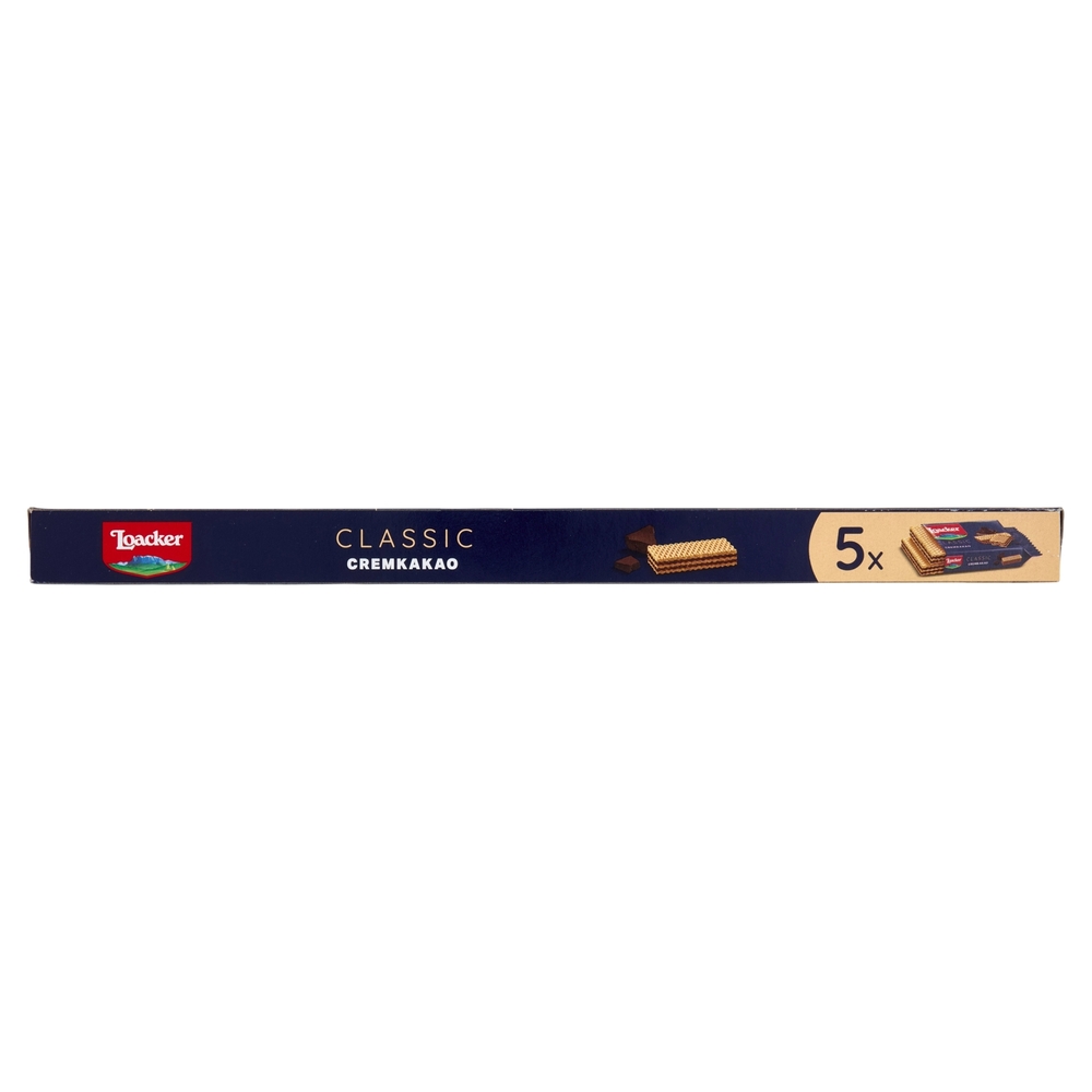 Loacker Classic Cremkakao Wafer con crema al Cioccolato e Cacao Nobile dell'Ecuador Wafers 45gx5