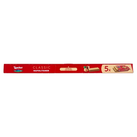 Loacker Classic Napolitaner Wafer con crema alle Nocciole 100% Italiane Wafers 45gx5