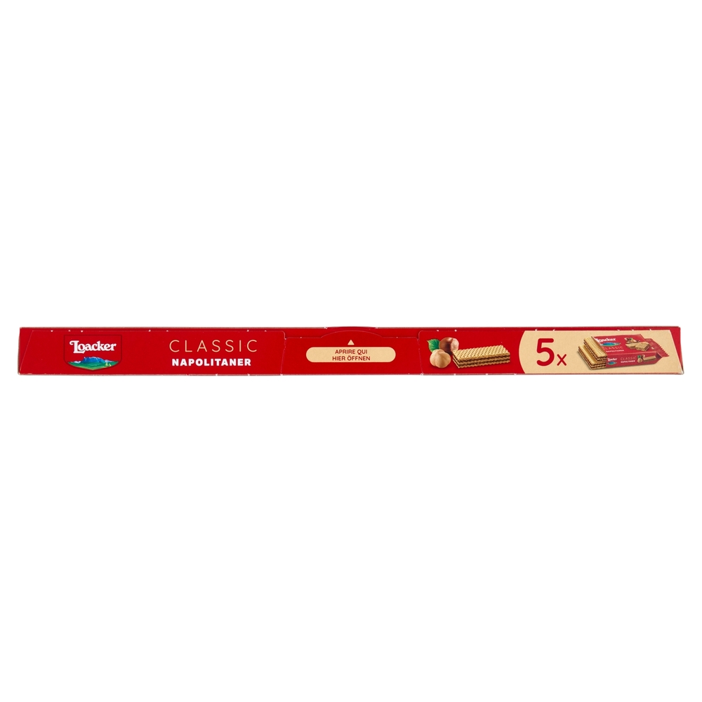 Loacker Classic Napolitaner Wafer con crema alle Nocciole 100% Italiane Wafers 45gx5