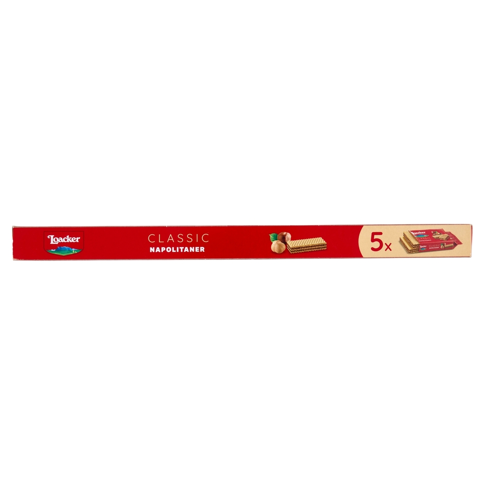 Loacker Classic Napolitaner Wafer con crema alle Nocciole 100% Italiane Wafers 45gx5