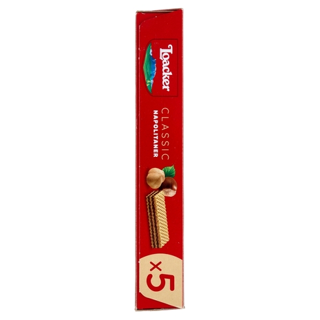 Loacker Classic Napolitaner Wafer con crema alle Nocciole 100% Italiane Wafers 45gx5