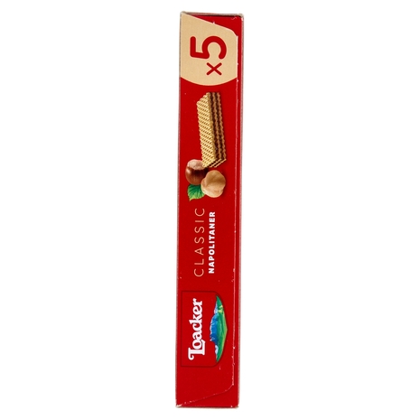 Loacker Classic Napolitaner Wafer con crema alle Nocciole 100% Italiane Wafers 45gx5