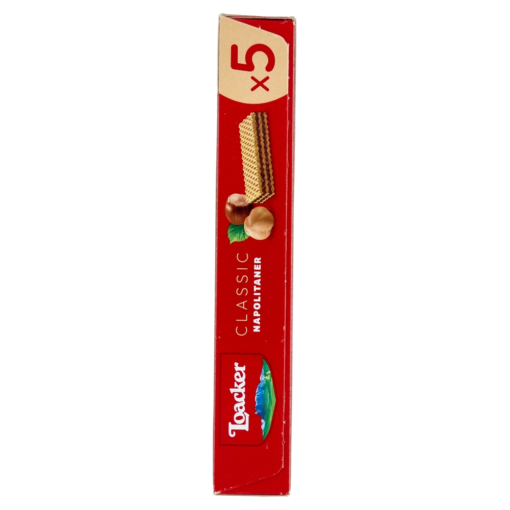 Loacker Classic Napolitaner Wafer con crema alle Nocciole 100% Italiane Wafers 45gx5