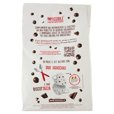 Pavesi Gocciole Chocolate Biscotti con Gocce di Cioccolato 500g