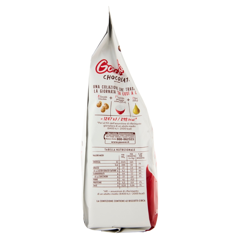 Pavesi Gocciole Chocolate Biscotti con Gocce di Cioccolato 500g