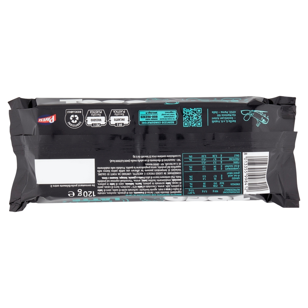 Pavesi Togo Classic al Latte Snack Biscotto Ricoperto con Cioccolato al Latte 120g
