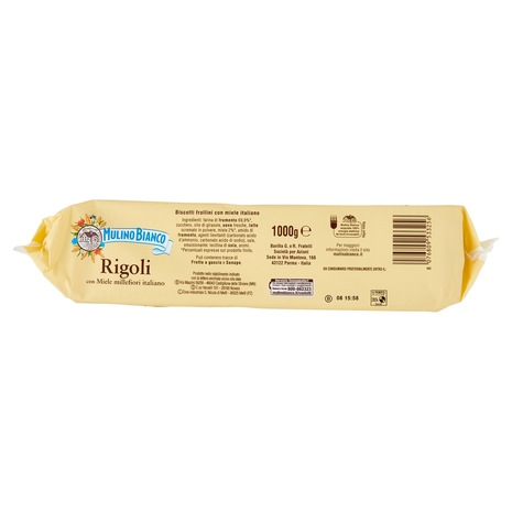 Mulino Bianco Rigoli Biscotti con Miele Millefiori Italiano 1Kg