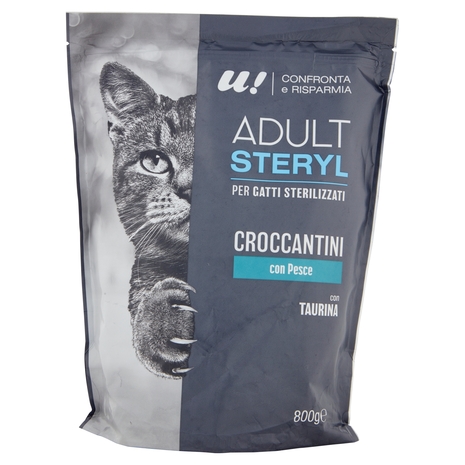 Croccantini Gatto Adulto Sterilizzato con Pesce U! Confronta e Risparmia