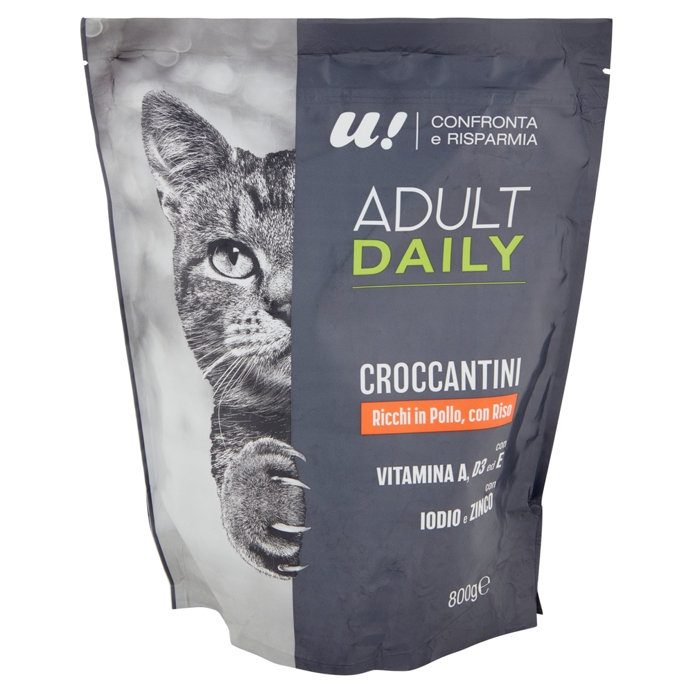 Croccantini Gatto Adulto Ricchi in Pollo, con Riso U! Confronta e Risparmia